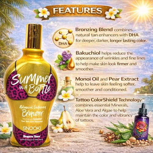 Snooki Summer in a Bottle Darkening Bronzer Tanning Lotion 12oz