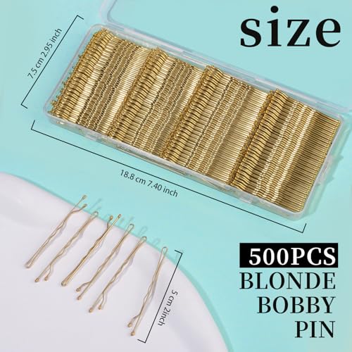 Teenitor Blonde Bobby Pins 500pcs 2 inch Bulk