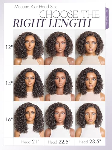 LUVME HAIR 16-Inch Curly Deep Wave Glueless Wig - Natural Color