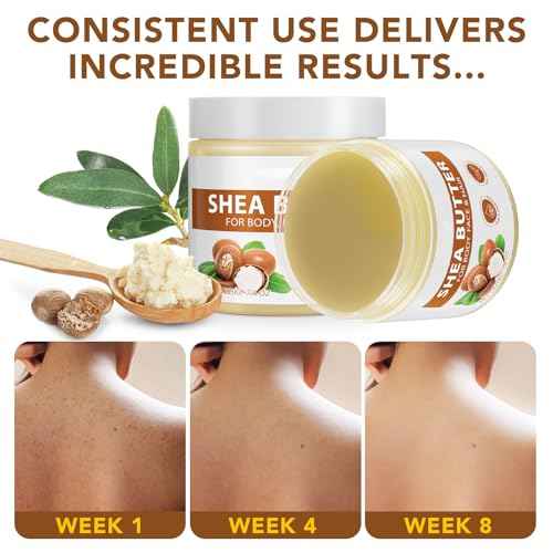 Shea Butter Raw 100% Pure for Hair and Body, Unrefined to Make Lotion for Extremely Dry Skin, DIY Lip Balm, Body Butter and Shea Butter Soap, Natural Moisturizer