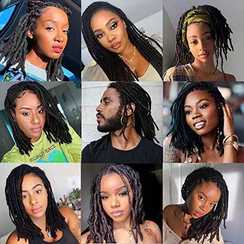 0.6cm 14inch 20 Stands 100% Real Human Hair Dreadlock Extensions For Men/Women Full Head Handmade Permanent Loc Extensions Bundles Can Be Dyed Bleached Curled and Needles