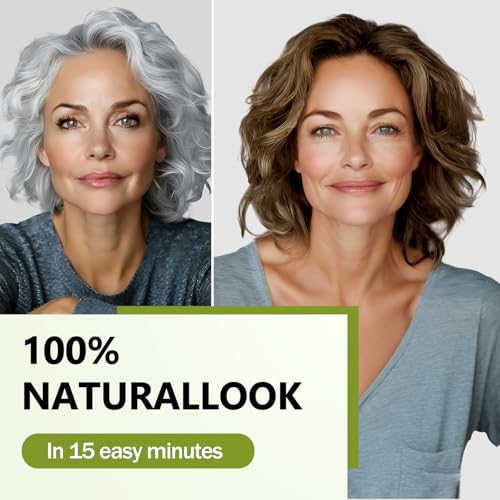 Light Brown Hair Dye Shampoo - Gray Coverage in 20 Min