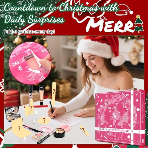 Makeup Advent Calendar 2025, 24-Day Beauty Gift Set for Women