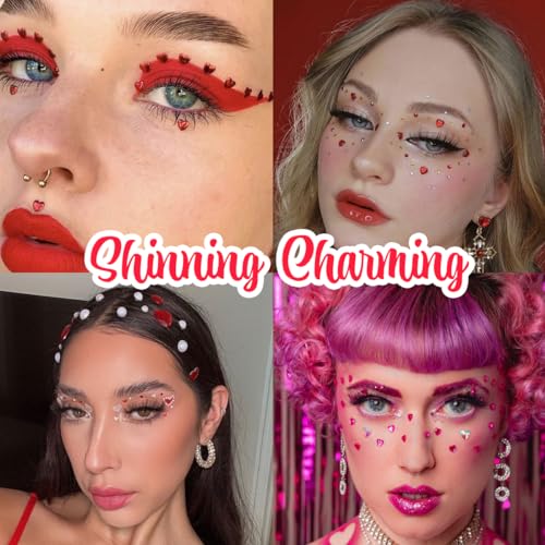 Face Jewels Rhinestone Stickers - 9 Sheets Self-Adhesive