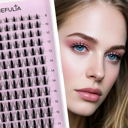 Manga Lash Clusters KIT 120PCS Anime and Doll Eye Eyelash Clusters, Spiky Natural Styles, DIY Extensions, Lightweight, Reusable 8 10 12 14 16 18mm