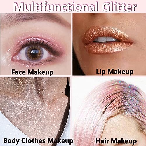 Pink Body Glitter Spray for Hair, Face & Clothes