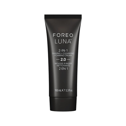 FOREO LUNA 2-in-1 Shaving Cream + Cleansing Foaming Cream - Pore Minimizer - Face Wash - Vitamin E - Clean Skin & Shaving Comfort - Vegan - No Razor Burn - All Skin Types - 3.3 fl.oz