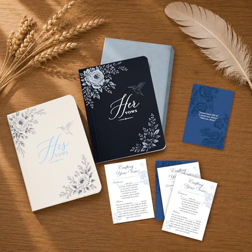 NELXI Vow Books for Bride & Groom Set of 2 4x6 Inches Black & White with Keepsake Cards – Personalized Wedding Promise Journals, His and Hers 2026