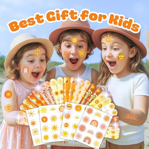 72 Pc Boho Sun Party Favors Bundle – Tattoos & Slap Bracelets