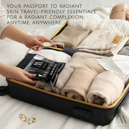 Monopoli Skin Travel Skincare Set | Airplane-Friendly Sizes | Complete Facial Skin Care Kit with BHA Serum, Vitamin C, Moisturizer & Cleanser | Perfect Essentials & Gift Set for Women & Teens | 3 Kits