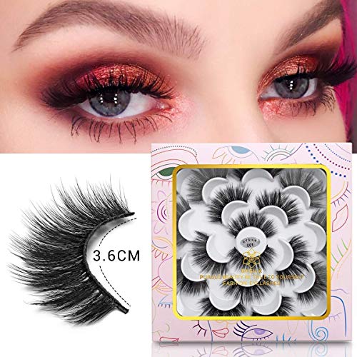 DYSILK Mink Eyelashes Faux 6D Long Dramatic Eyelashes and 10 Styles Mixed Lahses 20 Pairs