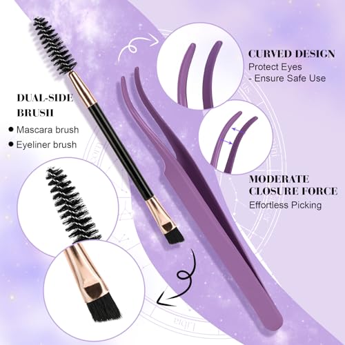 B&Q Flora Lash Clusters Kit 156PCS D-Curl Wet Look