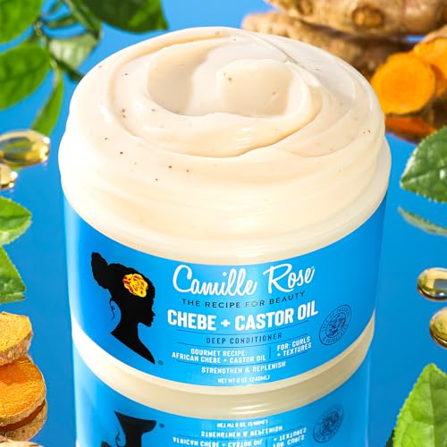 Camille Rose Black Castor Oil + Chebe Deep Conditioner, 8 Oz