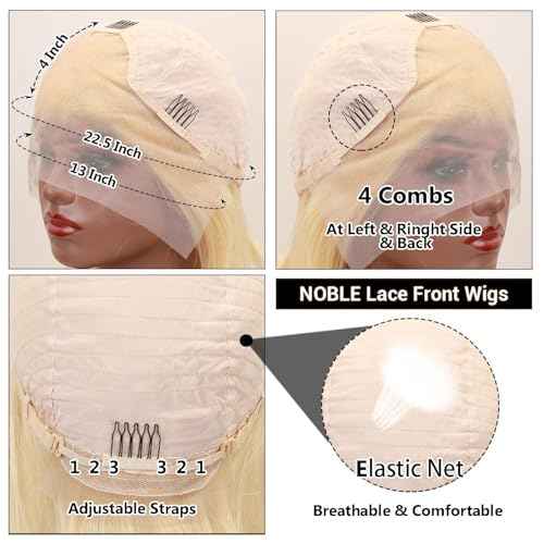 LICHANG 13x4 Lace Frontal Wig Human Hair Straight Bob Wigs 613 Short Bob Wigs Human Hair for Women 180% Density 10 Inch Wear And Go 13x4 Blonde Bob Wig Human Hair