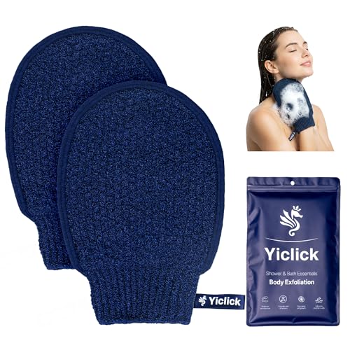 Yiclick Heavy Exfoliating Gloves Mitts for Dead Skin Removal