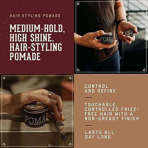 18.21 Man Made Hair Styling Product,2oz. Original Sweet Tobacco Scent in Pomade with High Shine Finish,(Pack of 2)