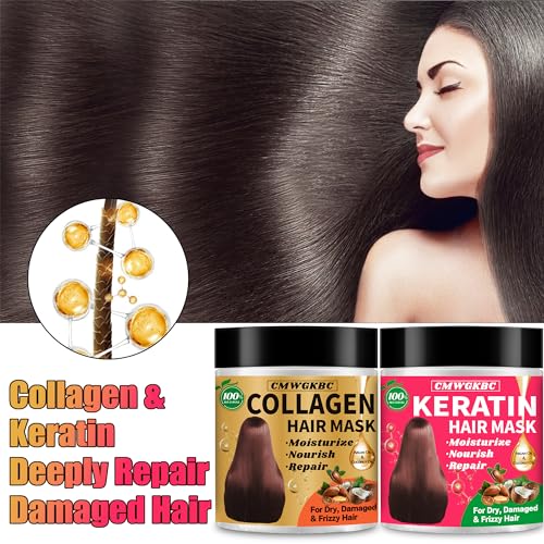 Keratin & Collagen Deep Conditioning Hair Mask for Dry Damaged Hair