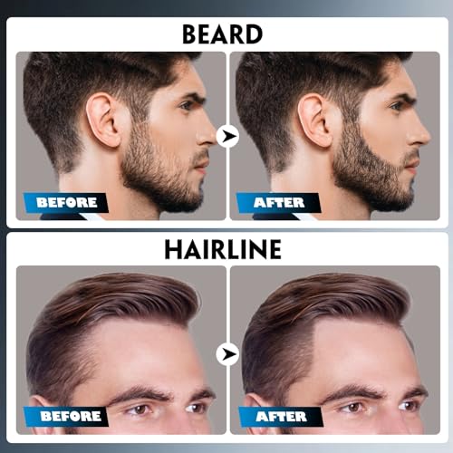 Waterproof Beard Filler Pen with Brush - Long-Lasting Black