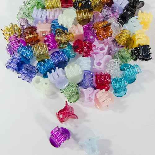 70 PCS Mini Hair Claw Clips£¬ Bangs Strong Grip Multifunction Clamp Clips. (Multi-colored)