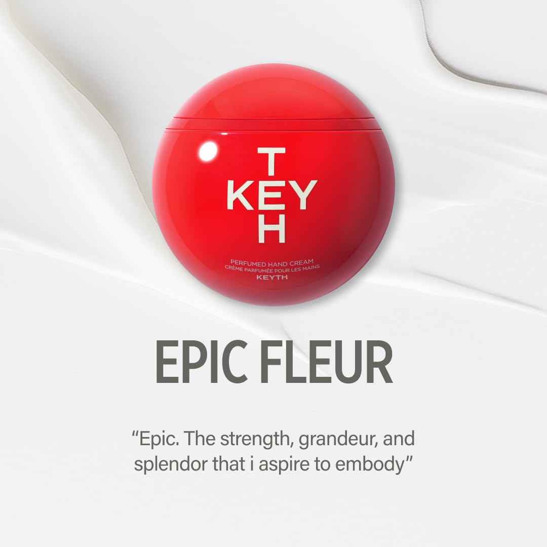 KEYTH PERFUMED HAND CREAM #EPIC FLEUR (70ML, 2.36 FL.OZ.) / Rich Scent, Provides Glow and Moisture, Refreshing Finish, Amber&Woody&Floral, Lily Flower Extract Ceramide NP