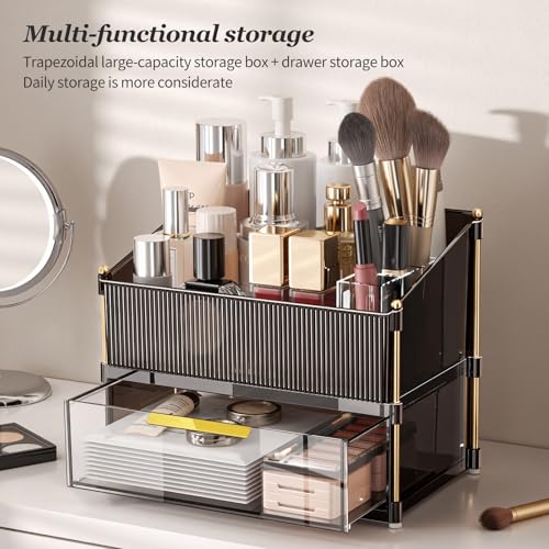 INVSSENE Stackable Makeup Organizer with Drawer