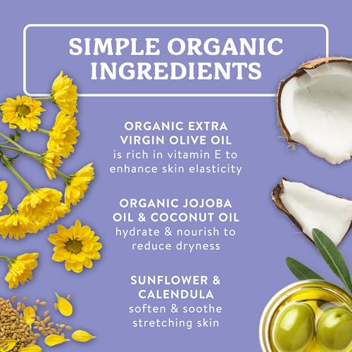 Badger Organic Pregnant Belly Oil - 4 oz Jojoba & Coconut