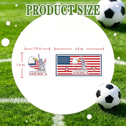 56 Pack American Flag Temporary Tattoos Waterproof
