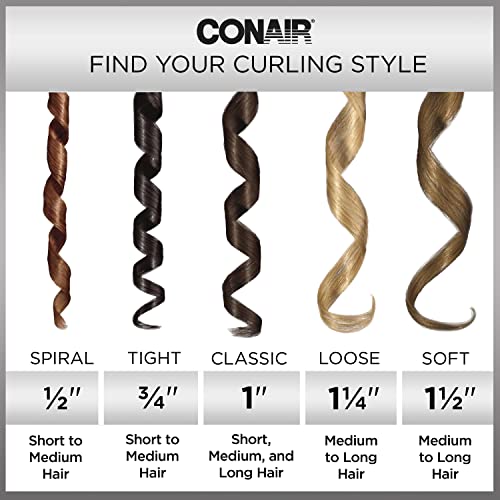 INFINITIPRO BY CONAIR Rose Gold Titanium 1 1/2-Inch Curling Iron, 1 ¨ö inch barrel produces soft waves ? for use on medium and long hair