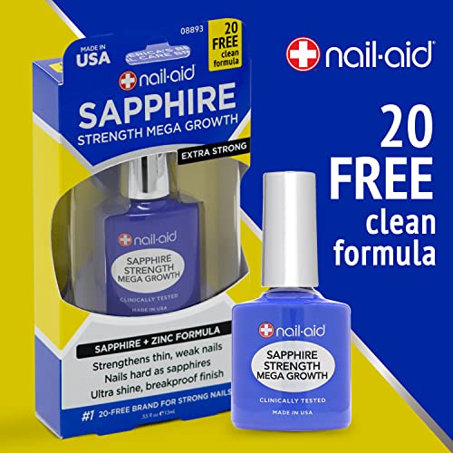 Nail-Aid Sapphire Strength Mega Growth Extra-Strength Nail Hardener Treatment