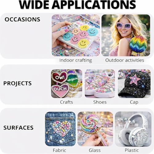 Mix Color 24 3mm Resin Rhinestones Bedazzling Kit with 32000PCS & Glue - BlissVeritura