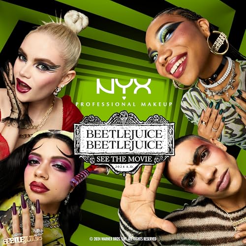 NYX Beetlejuice Dual-Ended Eyeliner - Black Liquid & Chrome