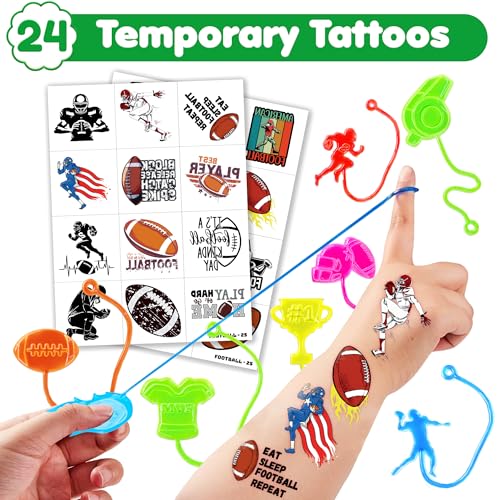 Football Party Favors 48 PCS - Stick Hands & Temporary Tattoos