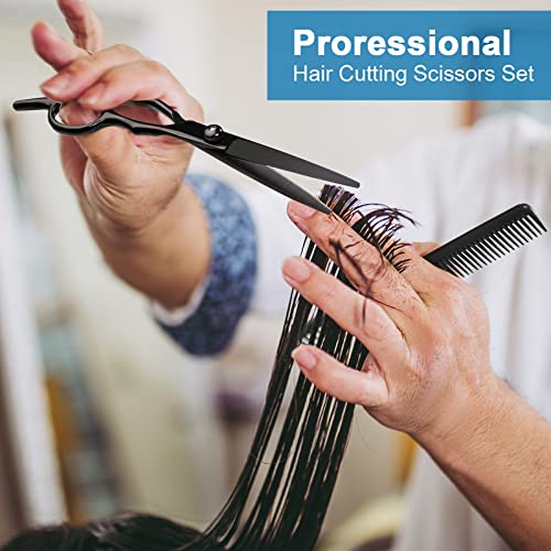 Professional Hair Scissors Set - Stainless Steel Barber Shears & Thinning Tools