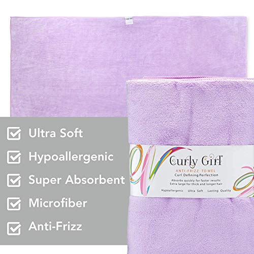 Curly Girl Microfiber Hair Towel – Anti-Frizz Fast Drying