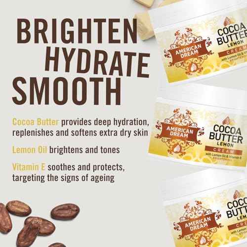 American Dream Cocoa Butter Lemon Cream With Lemon Oil & Vitamin E 500ml