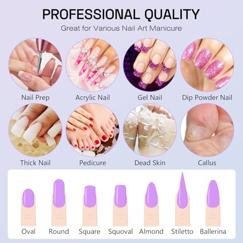 30-Piece Nail Drill Bits Set for Acrylic & Gel Nail Prep