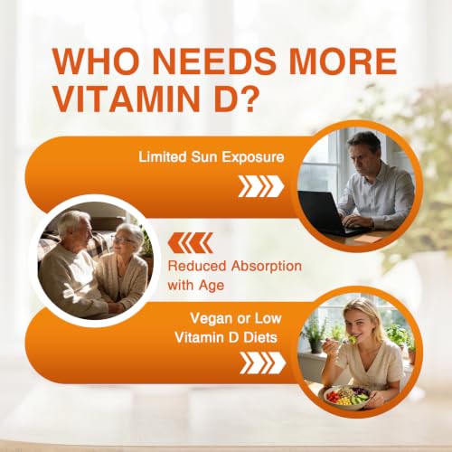 ZEBORA Vitamin D3 K2 10,000 IU & 100mg K2 - Immune & Bone Support Capsules