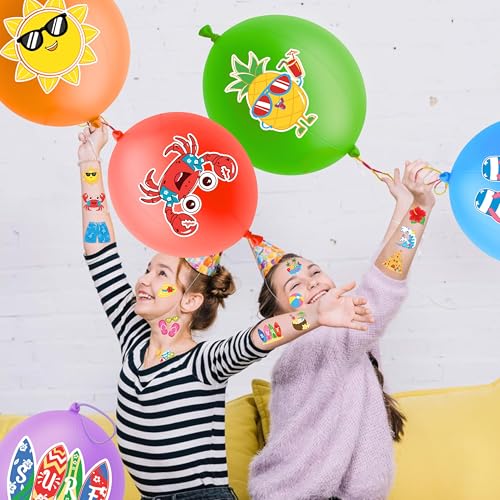 72 Pc Summer Party Favors Bundle – Punch Balloons & Tattoos