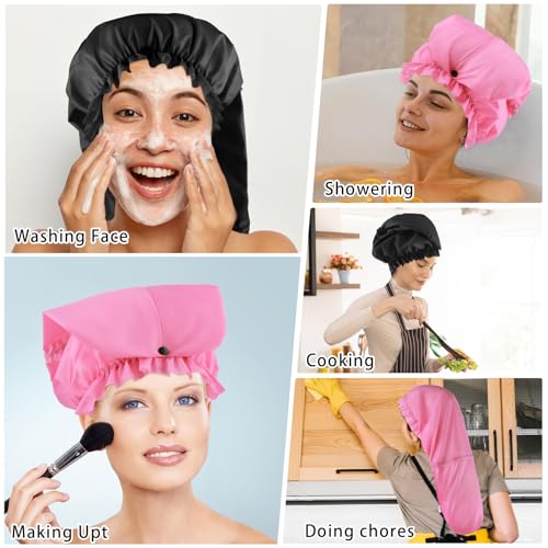 Extra Large Shower Cap for Braids & Locs, 2-Pack