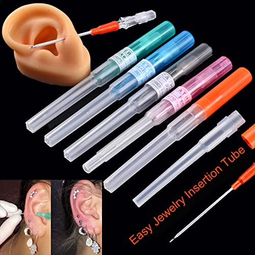 16G Catheter Piercing Needles – 50pcs Kit for Ear, Nose, Lip, and Belly Piercing