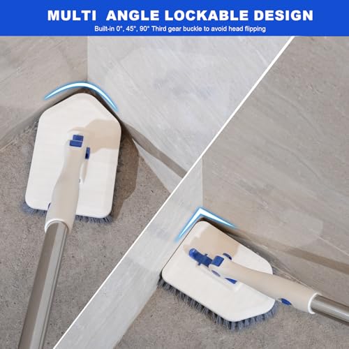 52-Inch Tile & Tub Scrubber Brush with 3 Rotating Heads