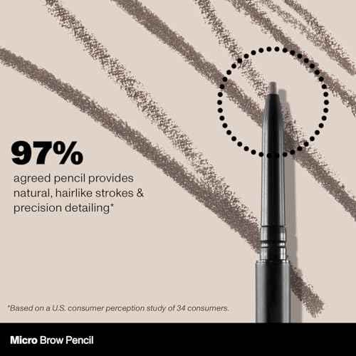 Morphe Micro Dual Eyebrow Pencil - Dual-Ended Brow Pencil Featuring a Retractable, Ultra-Precise, Pointed Tip - Richly Pigmented, Smooth-Gliding, Long-Lasting Wax Formula - Java (0.003 oz)