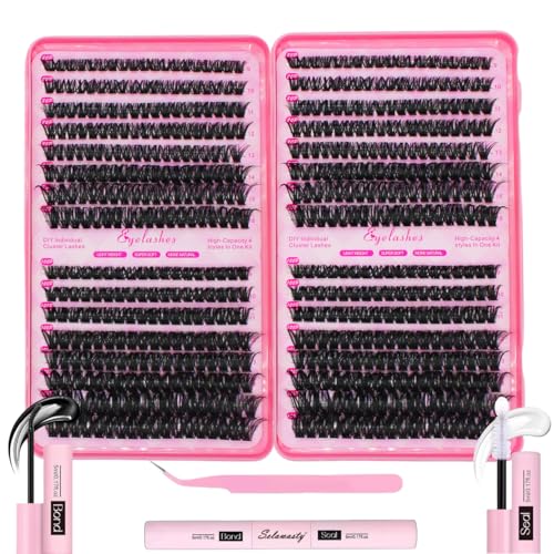 DIY Lash Extension Kit 616pcs Clusters D Curl 9-16mm