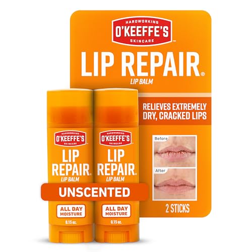 O'Keeffe's Lip Repair Unscented Lip Balm Twin Pack