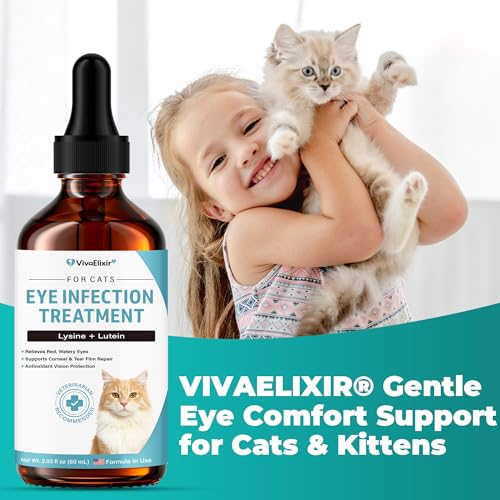 VivaElixir Cat Eye Infection & Vision Support Drops for Cats & Kittens