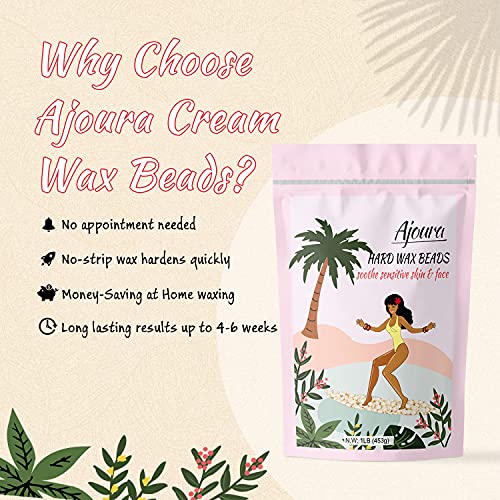 Ajoura 1lb Hair Removal Wax Beans - Brazilian Bikini Waxing Kit