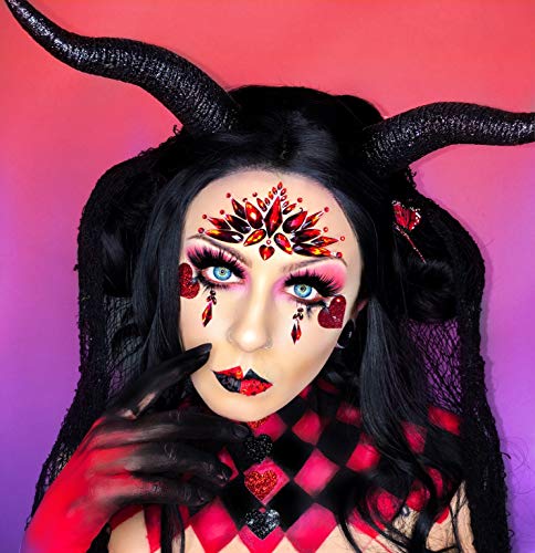 Neva Nude Demonica Red Crystal Face Stickers - Medical Grade