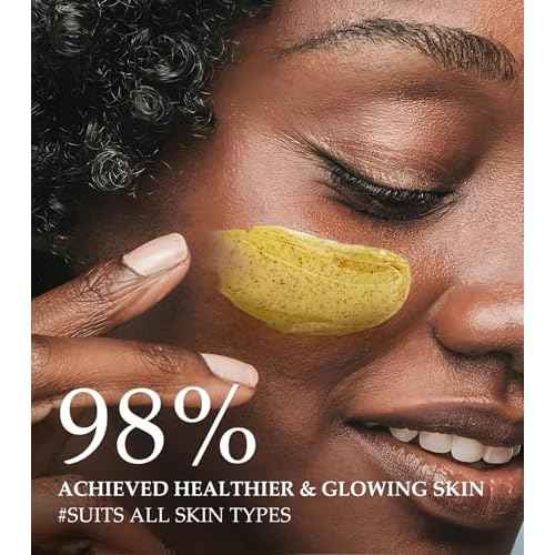 Vitamin C and Turmeric Face Scrub, Face Scrub for All Skin Types -Physical Scrub to Exfoliate Face & Body, Anti Aging Facial Exfoliating Scrub, Clears Blackheads Improve Dark Spots 4.23 Oz