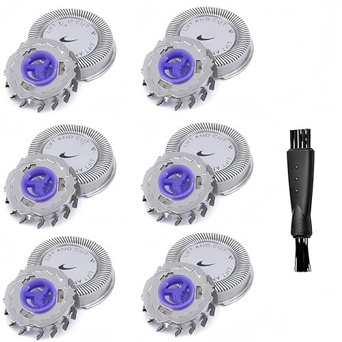 6-Pack HQ56 Replacement Shaver Heads Compatible with Philipss Norelco hq56 Replacement Heads HQ5625 HQ380 HQ489 HQ6863 hq5810 isoseries Razor Shaving Heads Blade
