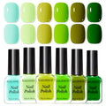 Nailshion Lucky Green Set - Quick Dry No Lamp Needed Eco-Friendly Nail Polish